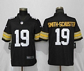 Nike Steelers 19 JuJu Smith Schuster Black Alternate Game Jersey,baseball caps,new era cap wholesale,wholesale hats
